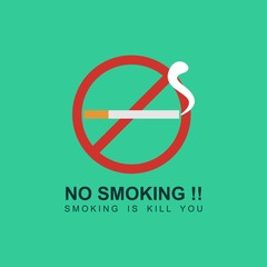 no smoking sign campaign. sticker. poster. vector. no tobacco day