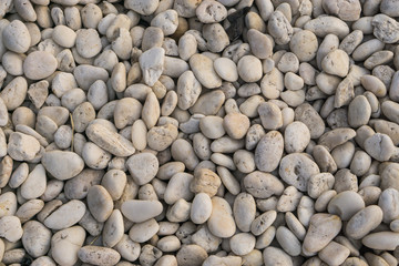 white stone pebble texture background, rock..