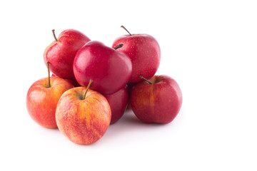 Red apples isolated on a white background