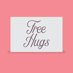 Free hugs sign