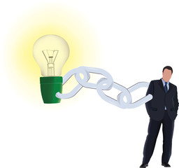 persona importante collegata alla lampadina aceesa © fiore26