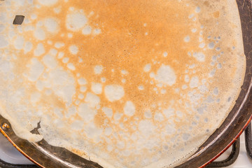 Pancakes close-up. Pancakes for carnival. Slavic food pancakes.