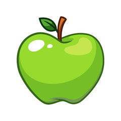 Green apple fruit vector
