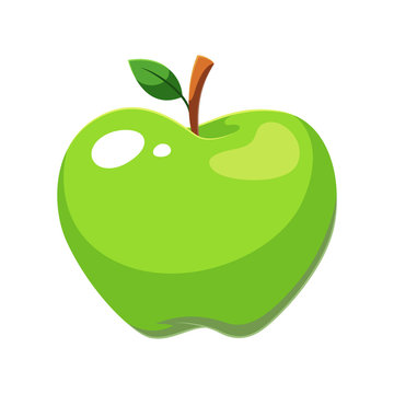 Green apple fruit vector Stock Vector | Adobe Stock