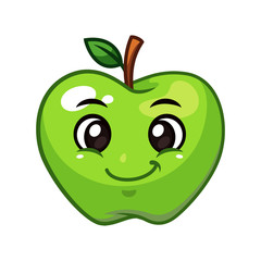Green apple fruit vector