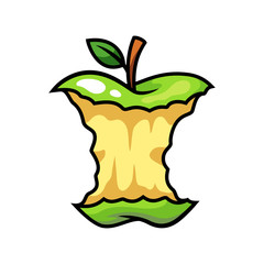 Green apple fruit vector