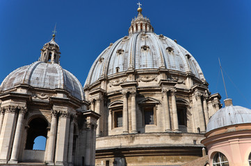 Fototapeta na wymiar Saint Peter's basilica dome, Vatican city