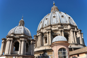 Fototapeta na wymiar Saint Peter's basilica dome, Vatican city
