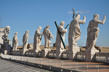 Statues of the apostles. Saint Peter's basilica, Vatican