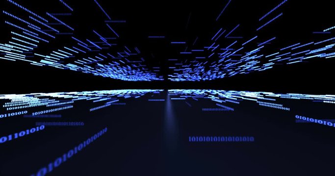 Binary code numbers - concept of searching and finding the right code, information, bug, virus, etc.