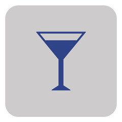 Cocktail glass sign with martini vodka  icon