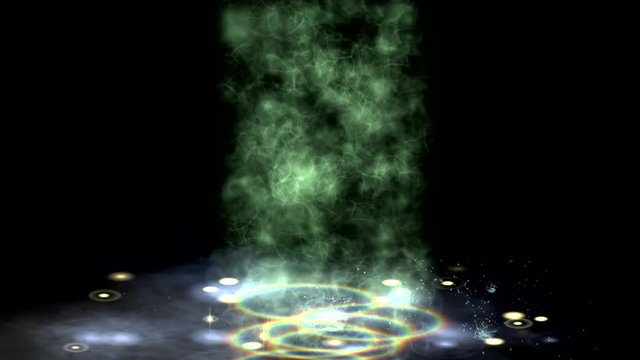 Emergence of effects in expanse. Background. Transition, transformation in space.  Sci-Fi.