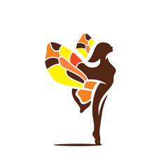 Girl Butterfly abstract sign