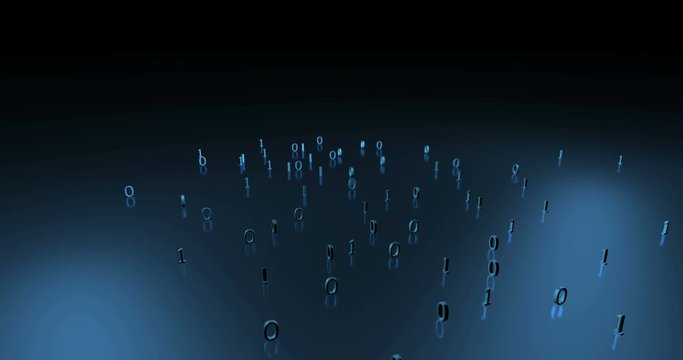 Binary code numbers - concept of searching and finding the right code, information, bug, virus, etc.