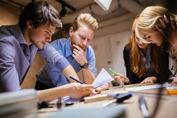 Group of creative designers brainstorming
