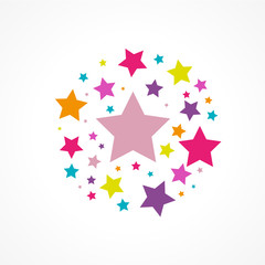 carte étoiles coloré