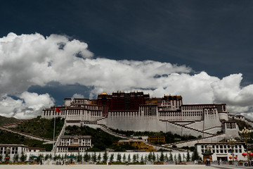 Potala Palace Time Lapse. Dalai lama place. Lhasa, Tibet