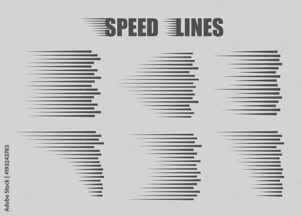 Poster speed lines isolated. motion effect. black lines on white background.