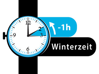 Winterzeit. Vektor uhr symbol.