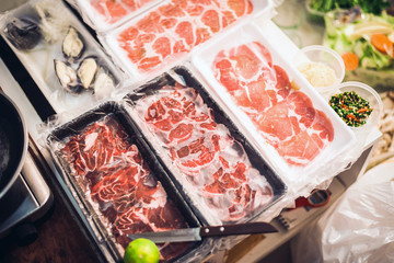 Frozen meat for consume in the foam tray,Raw material texture
