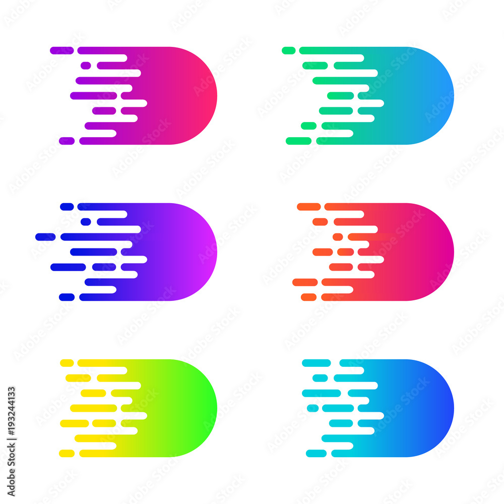 Poster Speed concept. Vector motion comics effect. Colorful simple speed lines.