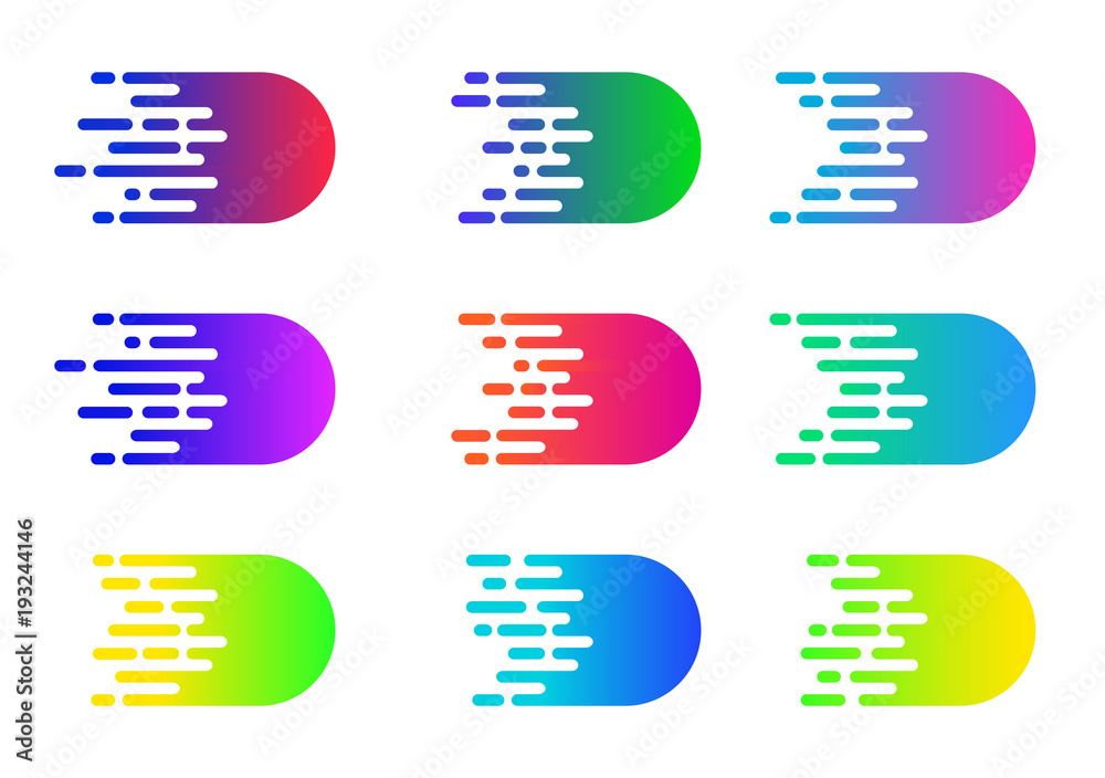 Poster Speed concept. Vector motion comics effect. Colorful simple speed lines.