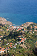 Naklejka na ściany i meble Porto da Cruz on the north coast of Madeira , Portugal