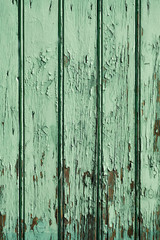 Old weathered green wood wall background texture