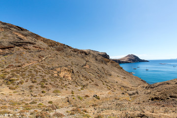 Beautiful landscape at the Ponta de Sao Lourenco, the eastern part of Madeira, Portugal