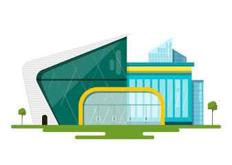 Modern Vector Flat Design Buildings. Abstract Architecture Illustration.