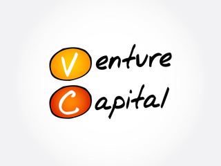 VC - Venture Capital acronym, business concept background