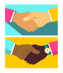 Handshake Flat Design Icon