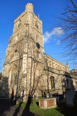 Fototapeta na wymiar All Saints Church in Fulham, Bishops Park, borough of Hammersmith and Fulham, London, UK