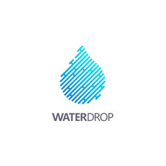 Drop of water vector logo. Clean water, Spa