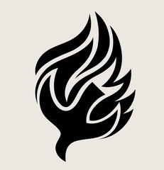 Holyspirit Fire Logo, art vector design