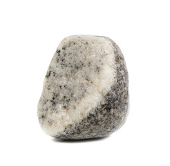 Obraz premium Single natural stone on white background, close-up