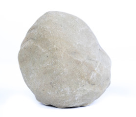 Fototapeta premium Single natural stone on white background, close-up