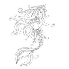 cartoon princess mermaid