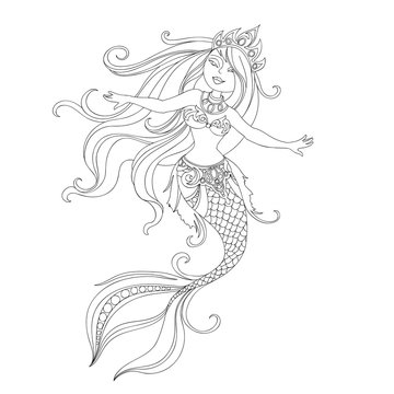 cartoon princess mermaid
