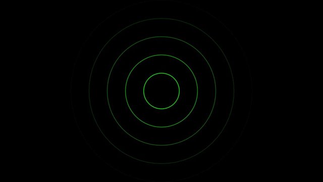 Epicenter on radar screen. With alpha channel.