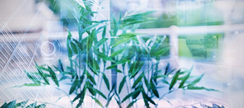 Composite image of composite image of blue technology design