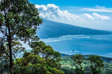 Fototapeta na wymiar l ile de tahiti plateau de taravao