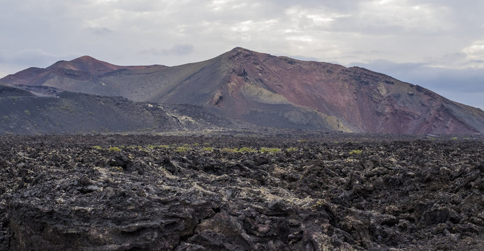 Timanfaya National Park, Volcanic landscape, Lanzarote, Canary islands, Spain