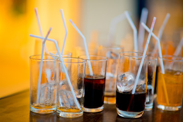 empty glass after party, dirty glass, after celebration