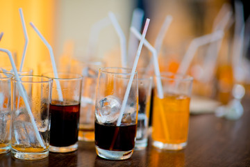 empty glass after party, dirty glass, after celebration