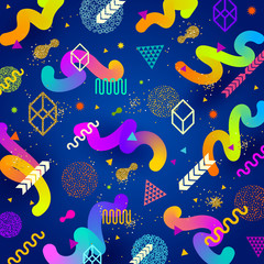 Vector abstract bright background with multicolored  geometric shapes