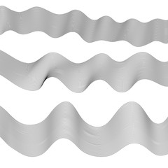 Abstract wave element for design. Stylized line art background. Vector illustration. Curved wavy line, smooth stripes.