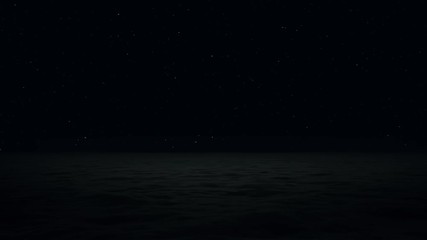 Above ocean night scene loop.  Created for maximum picture quality using Ray-traced 3D renderer with high end graphics card. 