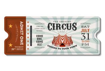 Vintage Circus Ticket - 193256990