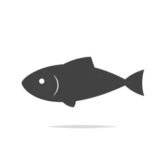 Poster Fish icon vector isolated © FARBAI